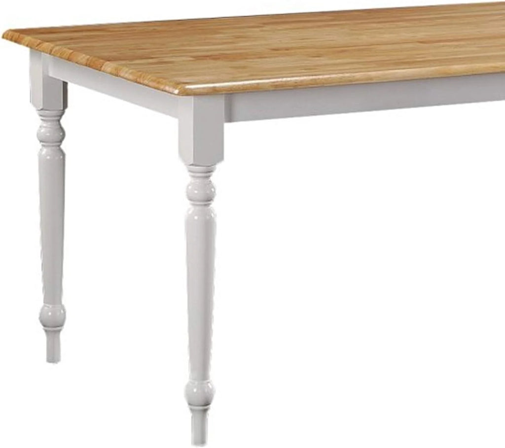 Rectangular Wooden Dining Table with Turned Legs L4853