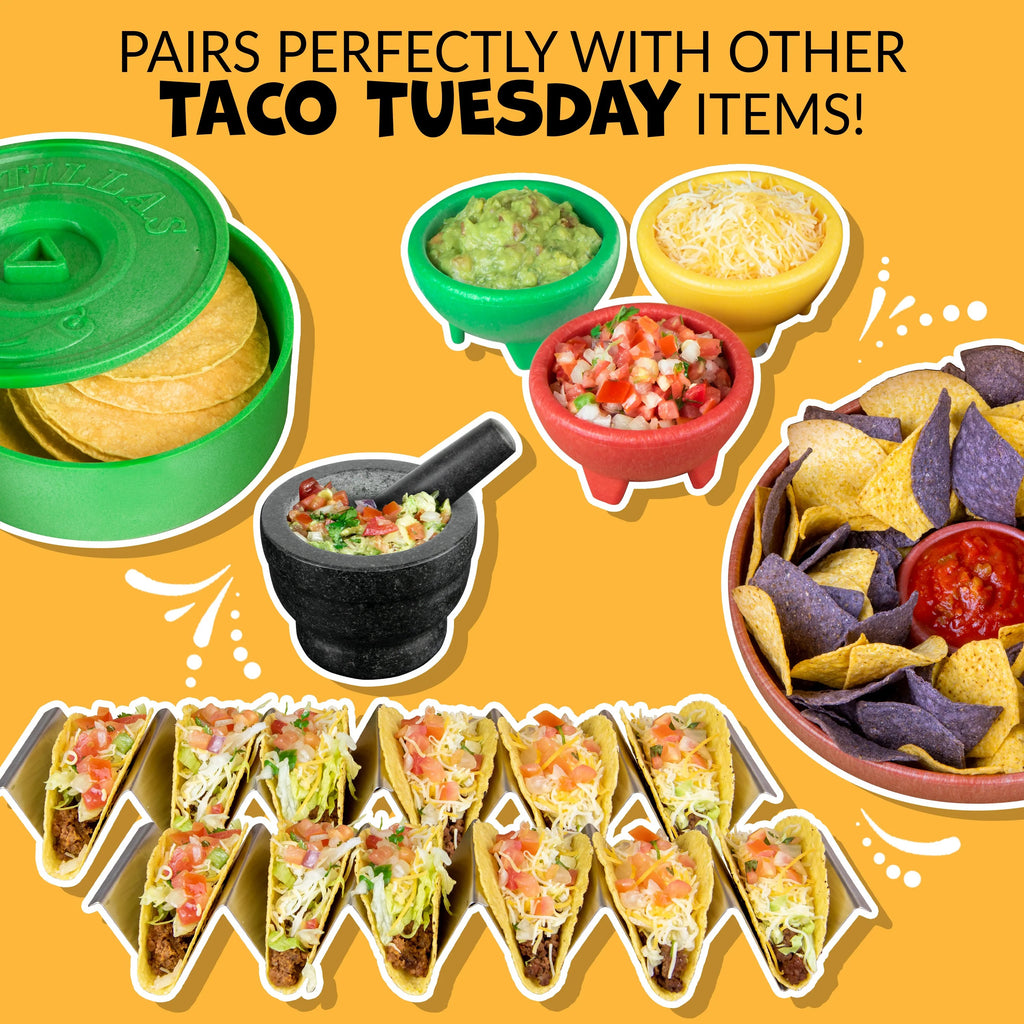 Stainless Steel 4-Piece Taco Holder Tray Set M87155