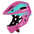 Kid Bike Full Face Helmet with Taillight and Detachable Chin Guard L824