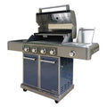 4 Burners Gas Grill with Side Burner, 64,000-BTU, Gunmetal P63195