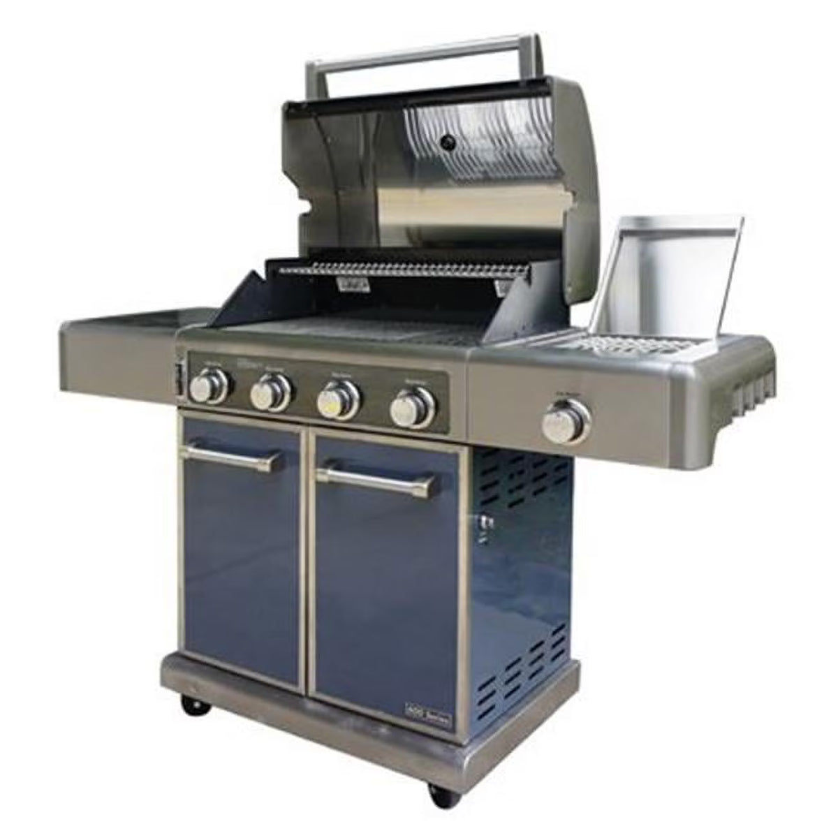 4 Burners Gas Grill with Side Burner, 64,000-BTU, Gunmetal P63195