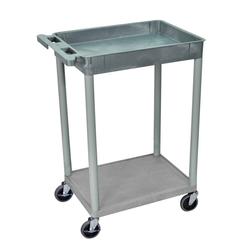 Gray Tub and Flat Shelf Cart K447140