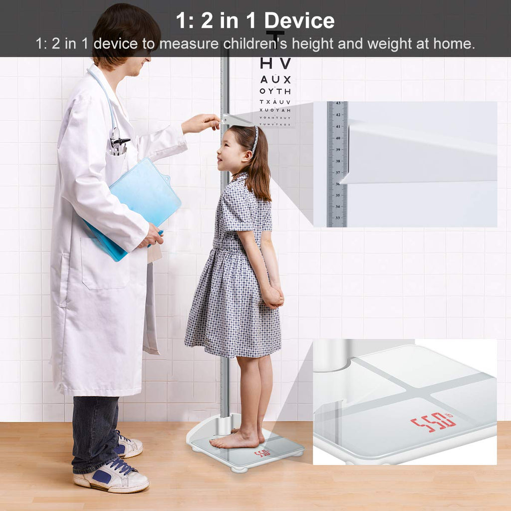 Digital Scale 2-in-1 200cm & 200lb Height Measurement Scale with Height Rod A64153