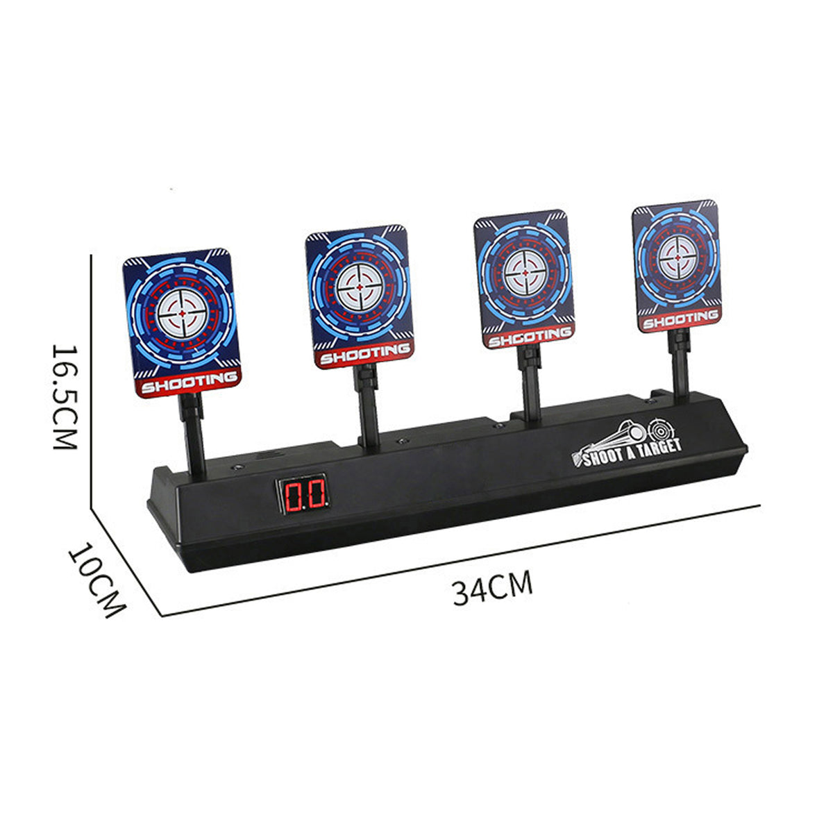 Electronic Scoring Shooting Targets 4 Targets LED Light Auto Reset Digital Targets L676