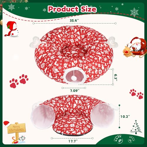 Cat Tunnel Bed Christmas Tree Skirt for Indoor Cats N915769