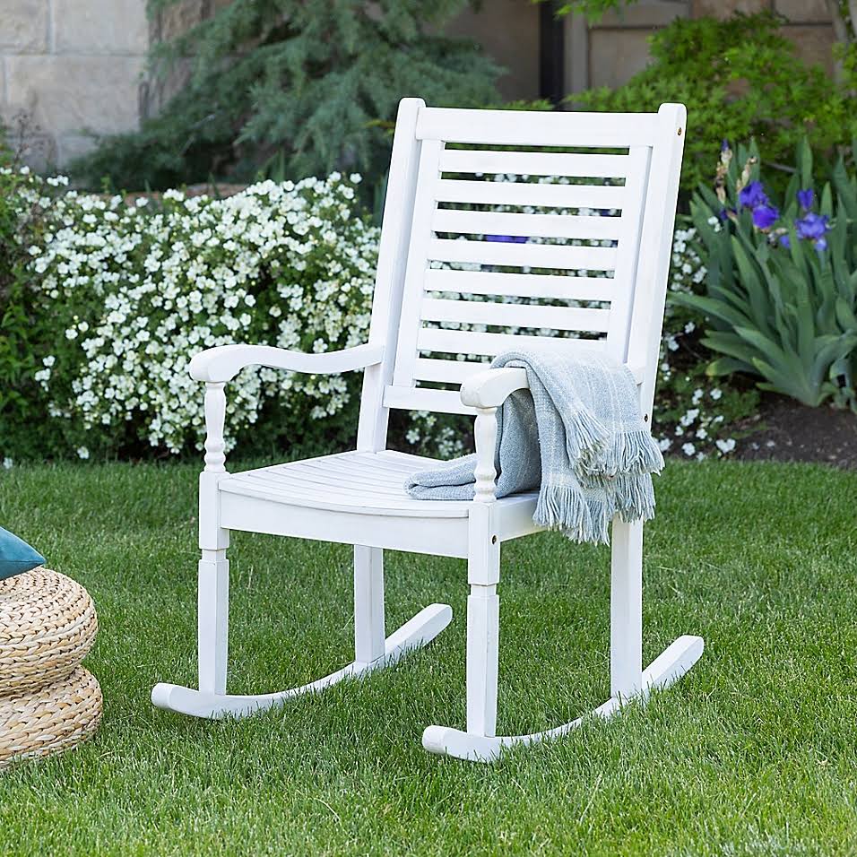 White Acacia Outdoor Rocking Chair J1927