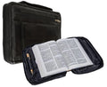 Black Genuine Leather Bible Cover Zippered Bag F909269