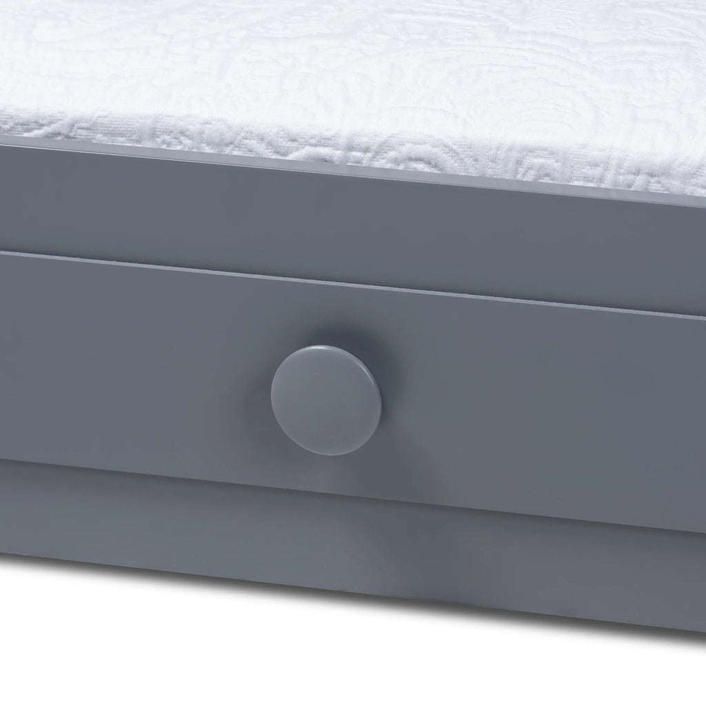 Gray Finished Wood Twin Size Trundle M6324