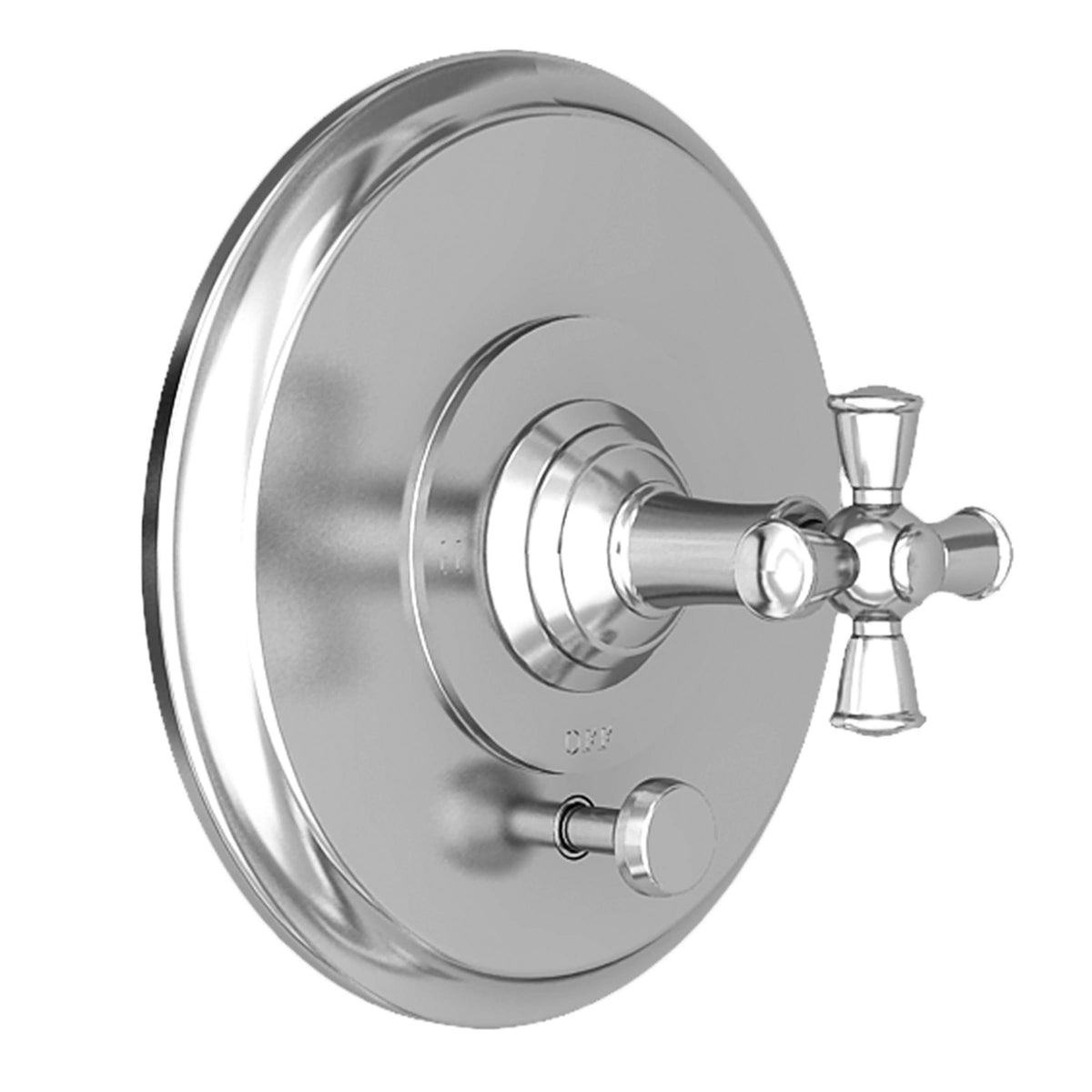 Balanced Pressure Tub & Shower Diverter Plate with Handle Polished Nickel D61786