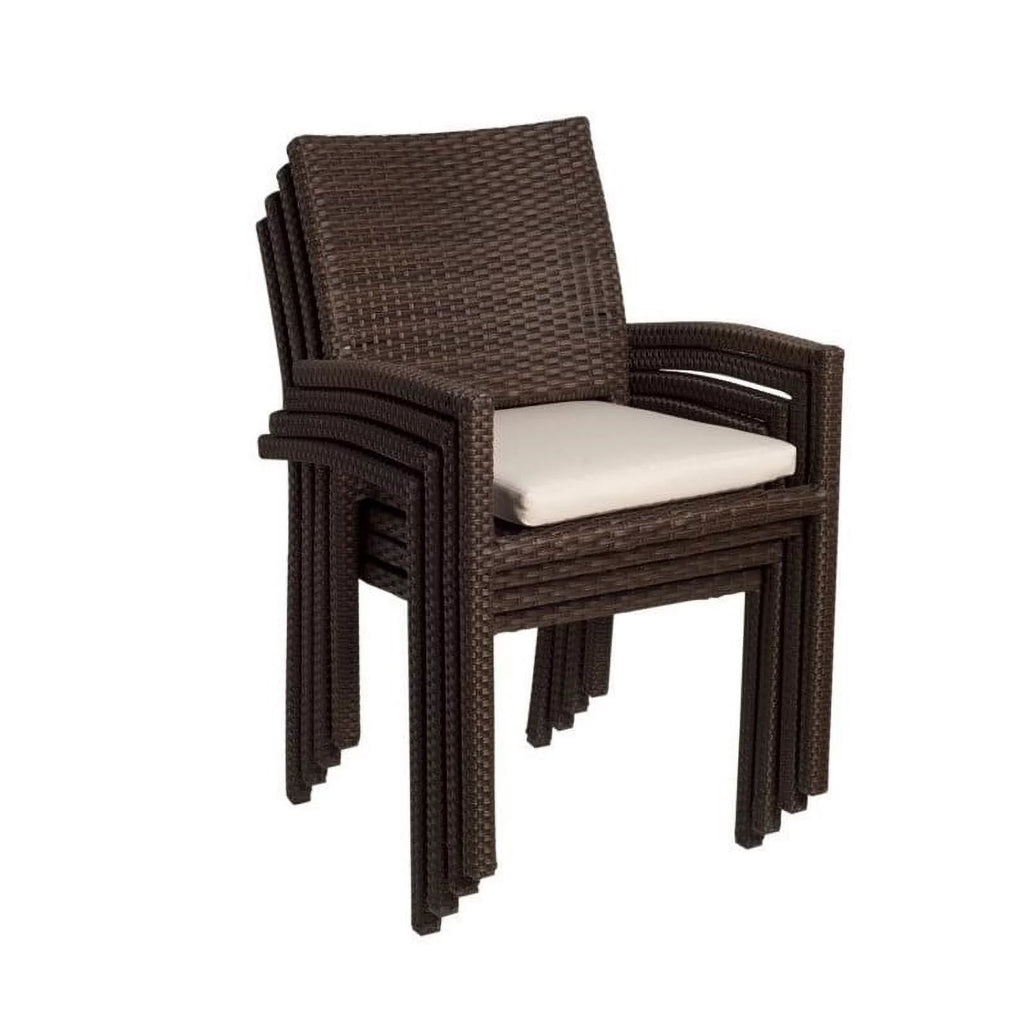 7-Piece Solid Wood Patio Dining Set with Cushions Q752