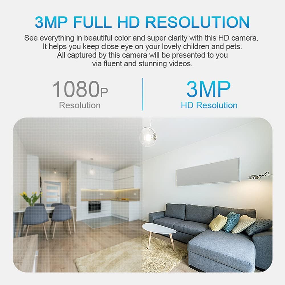 2K 3.0MP Wireless PTZ Security Camera with E27 Light Bulb Connector, Pack of 2 S43583