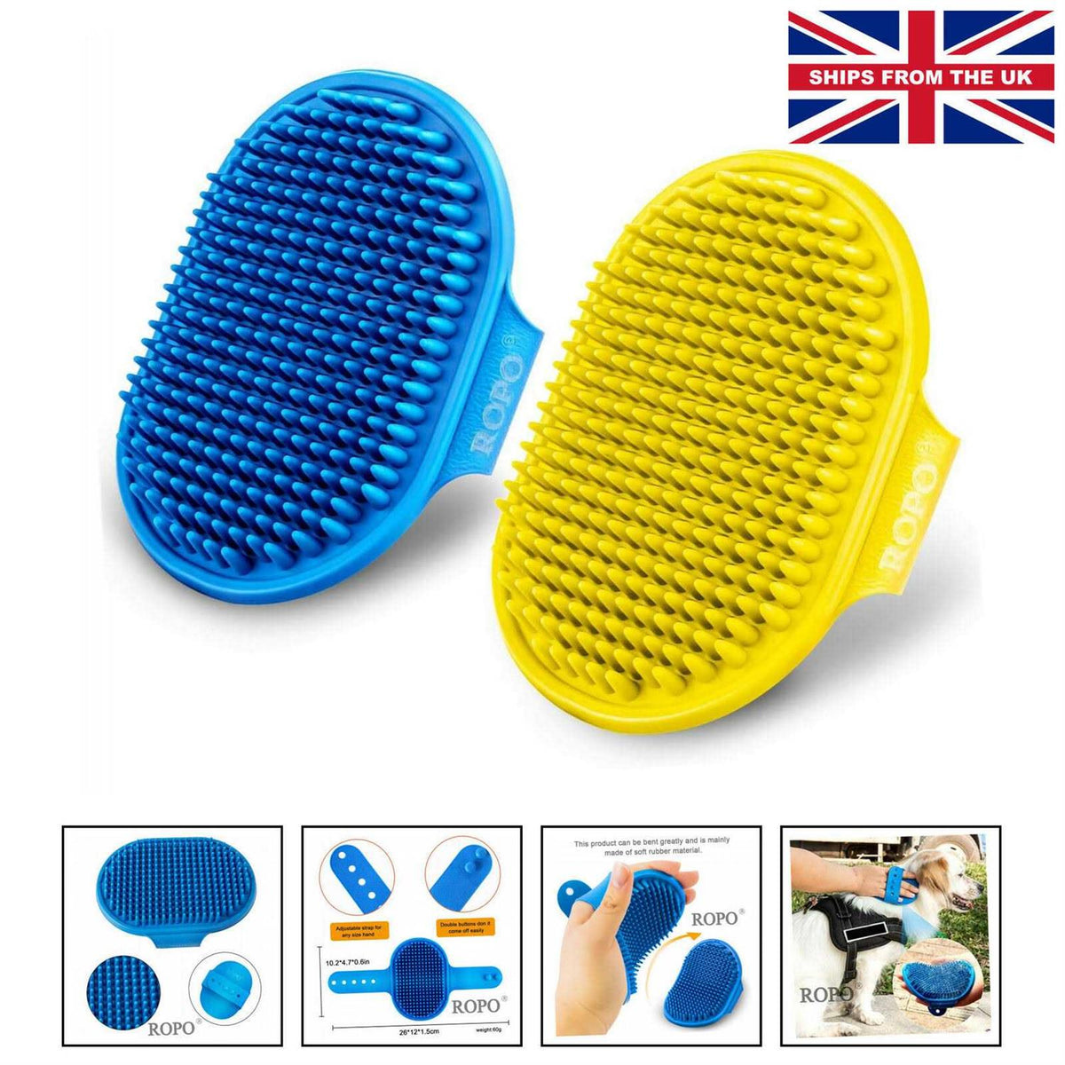Dog Grooming Brush and Rubber Comb 2pcs P2590