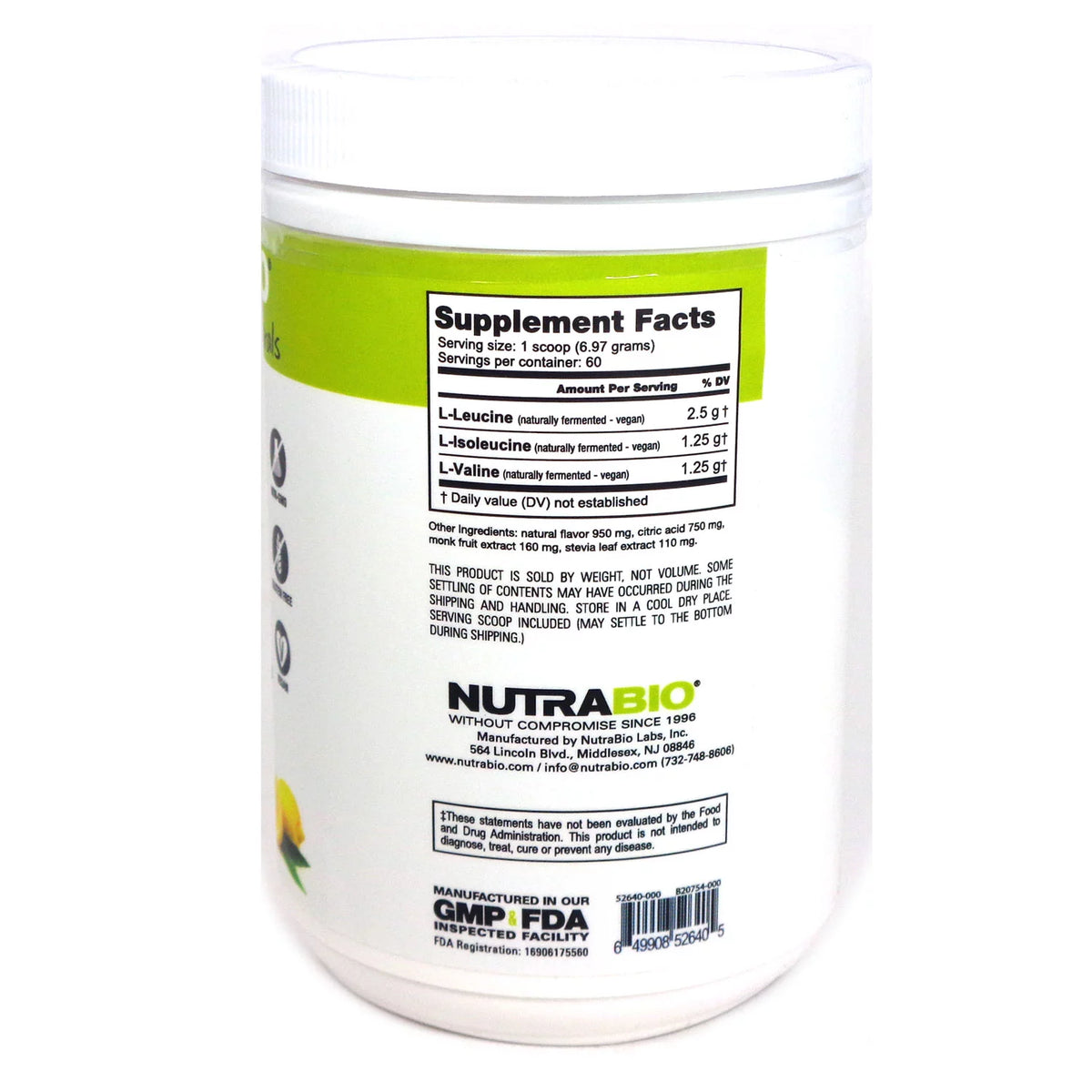 BCAA Natural lemonade 60 Servings Y659035