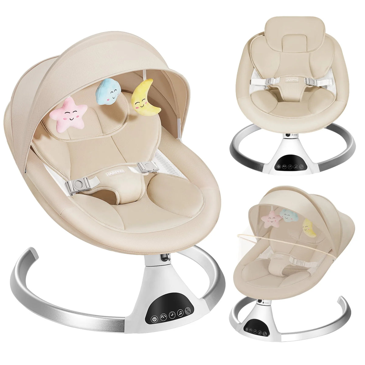 Pink Electric Baby Swing M64438