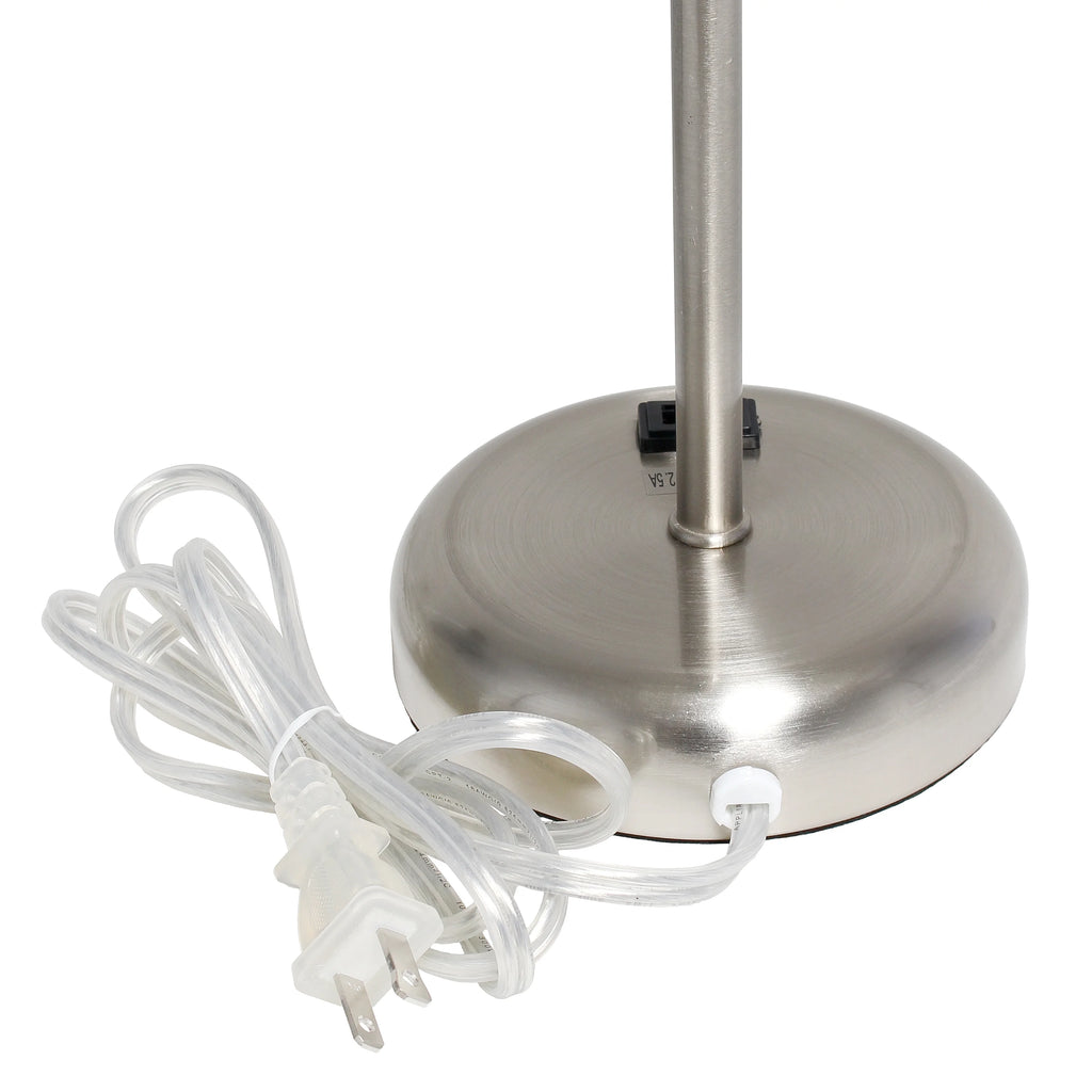 Stick Lamp with Outlet and Fabric Shade Two Pack Set U677210