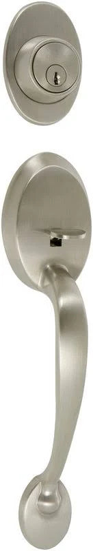 Single Cylinder Entrance Handleset, Satin Nickel R714