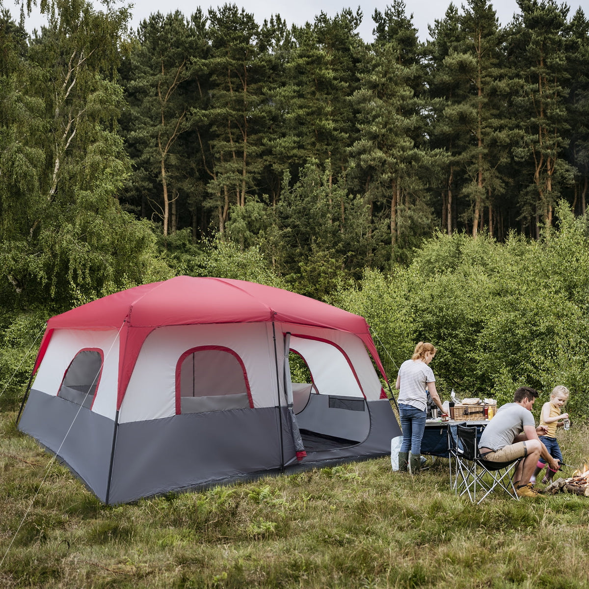 10 Person Waterproof Cabin Tent with Rainfly A166077