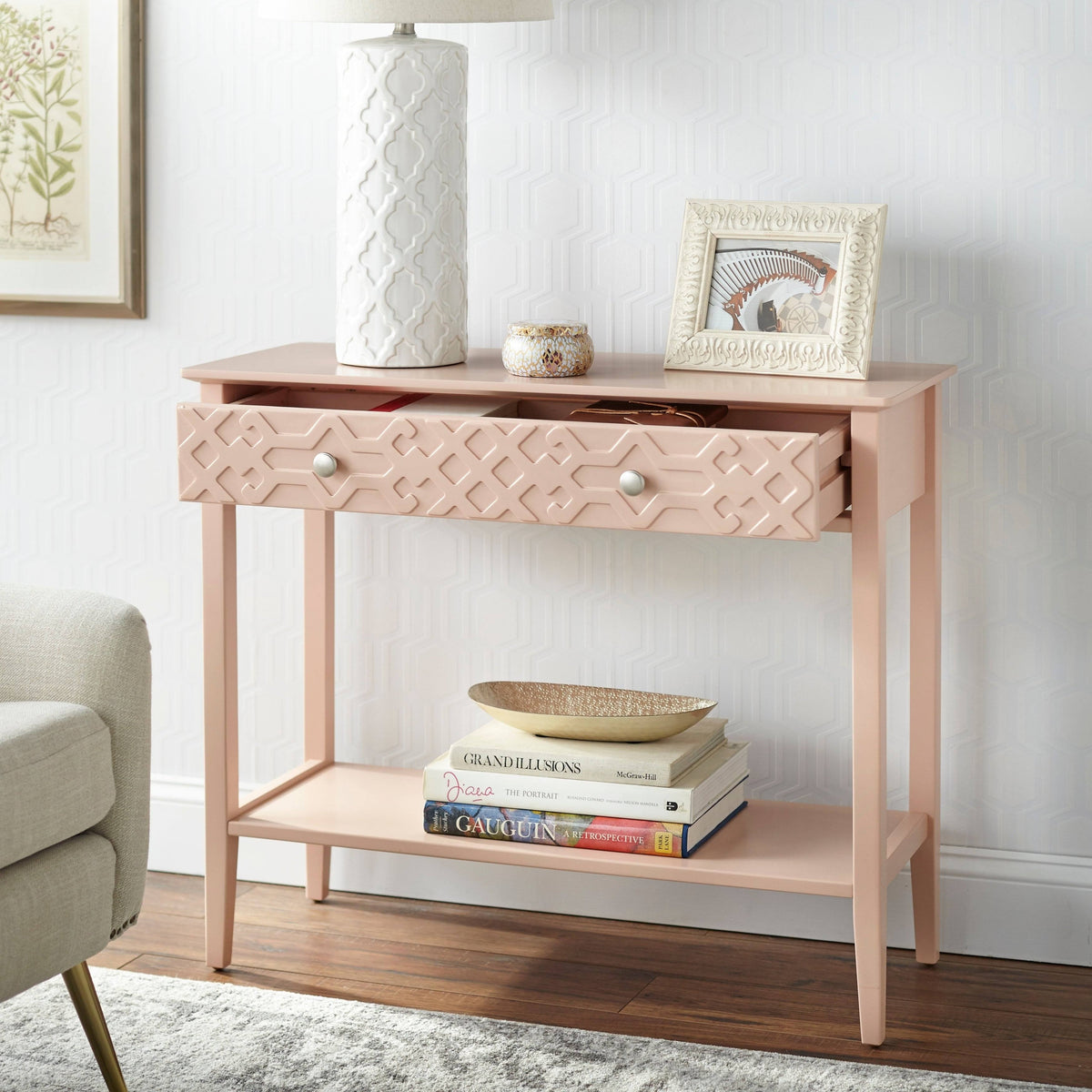 White Console Table K6028