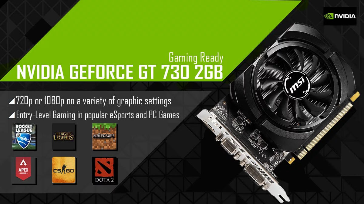 Intel Quad-Core i7 GeForce GT 730 16GB RAM 240GB SSD 1TB HDD Gaming Computer Y89667