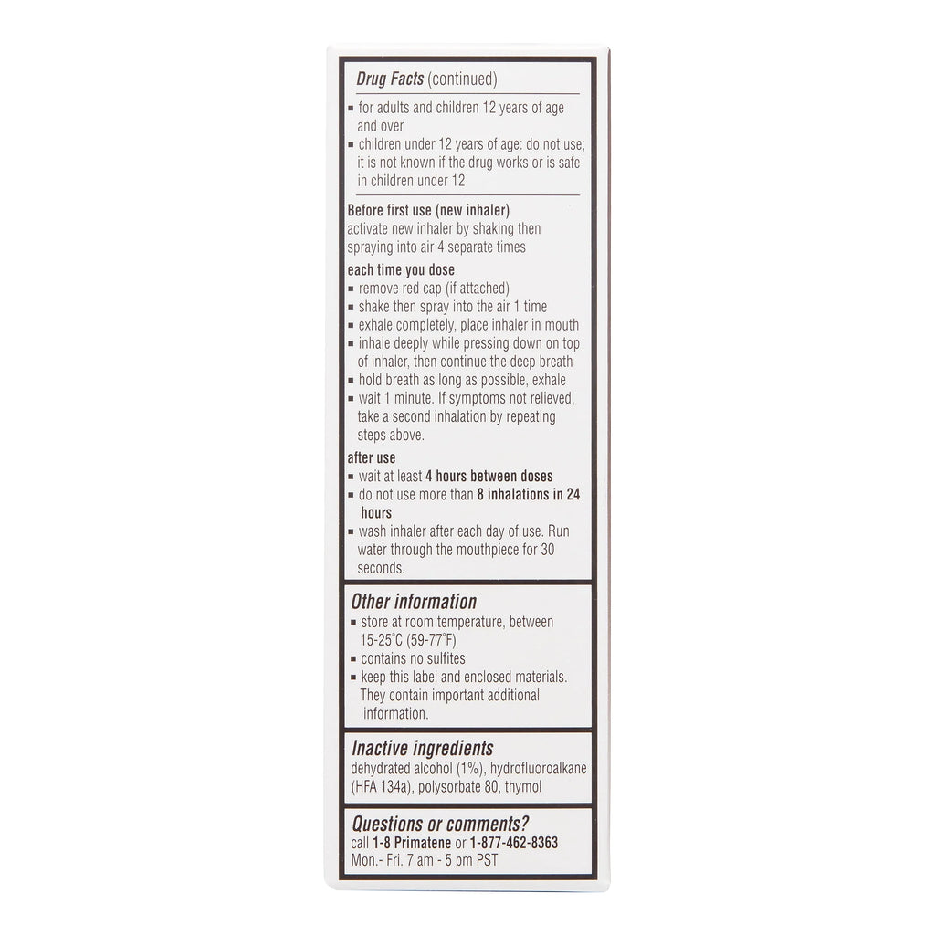 Epinephrine Oral Inhalation Aerosol B4903