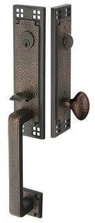 Rustic Lever Oil Rubbed Bronze Entry Handleset X887390