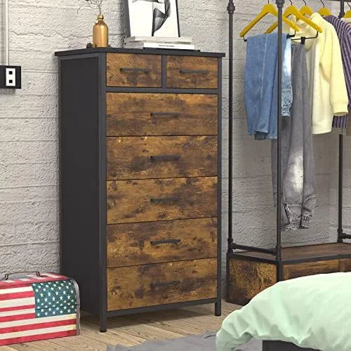 6 Drawer Industrial Wood Dresser E4886