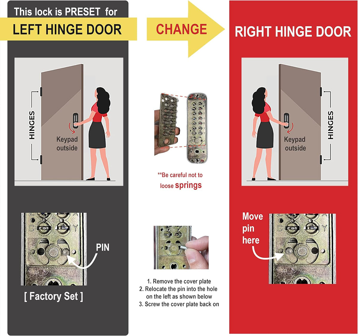 Chrome Mechanical Deadbolt Door Lock C1768