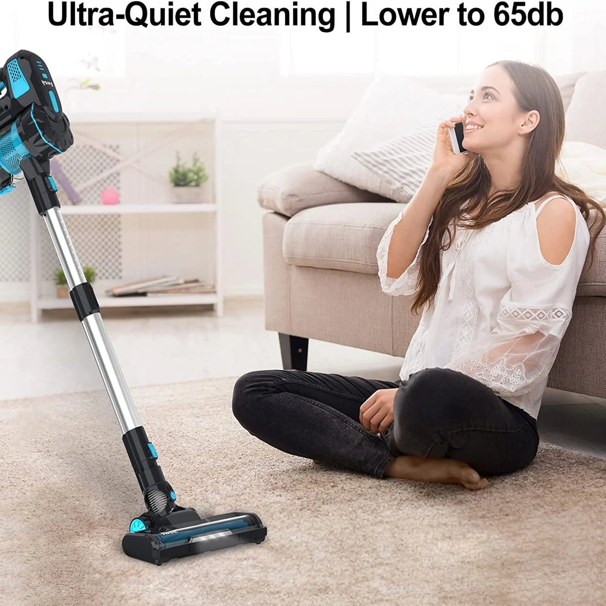 Cordless Stick Vacuum 20KPa 6-in-1 Blue T64209