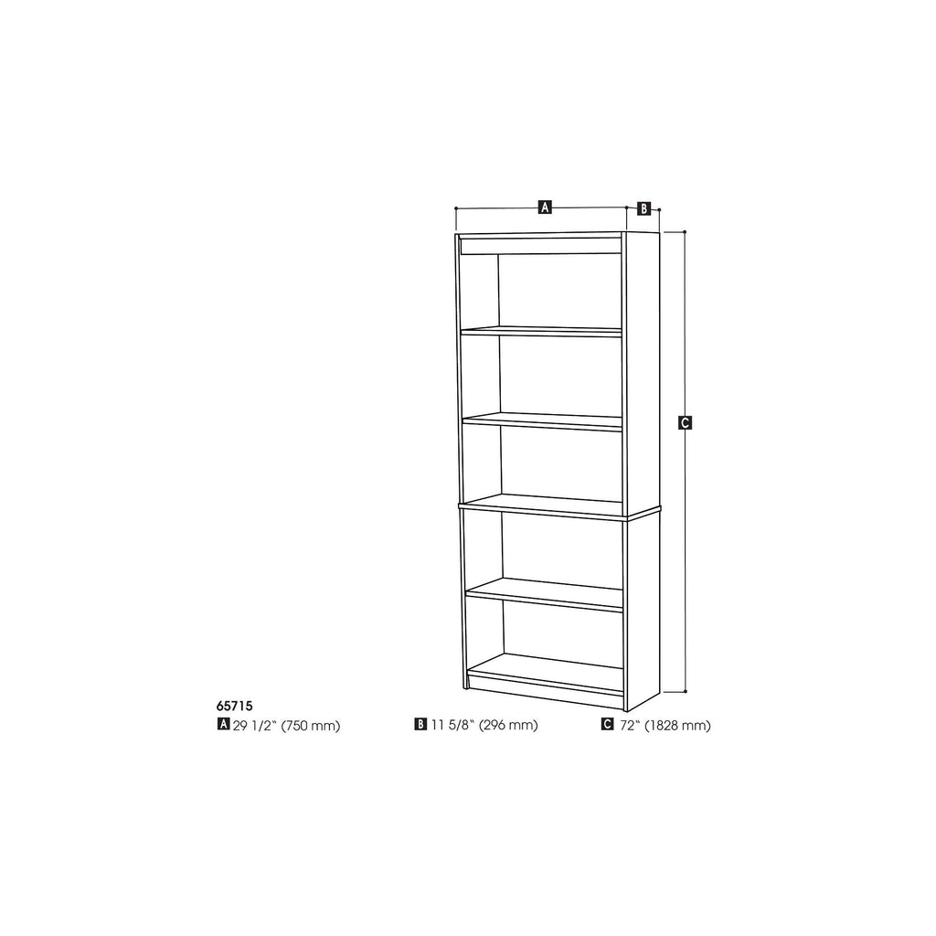Bark Gray Bookcase X6014