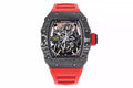Black Bezel Red Markers Red Rubber Strap Q459