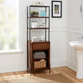 Espresso Storage Linen Cabinet P198213