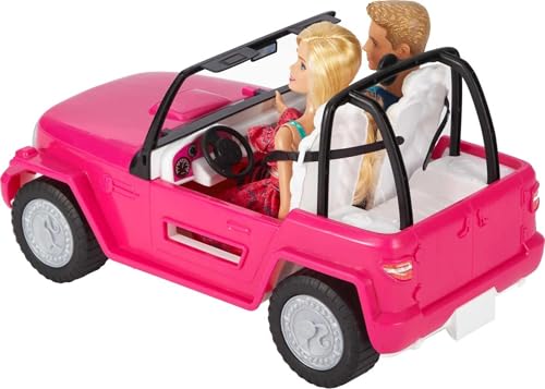 Pink 2-Seater Open Toy Car with Dolls I427630