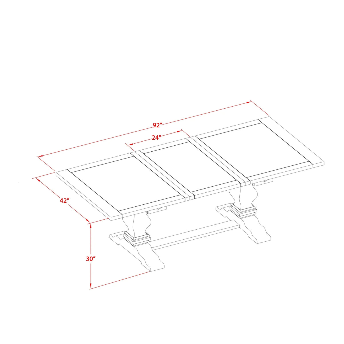 Rectangular Wood Dining Table E512