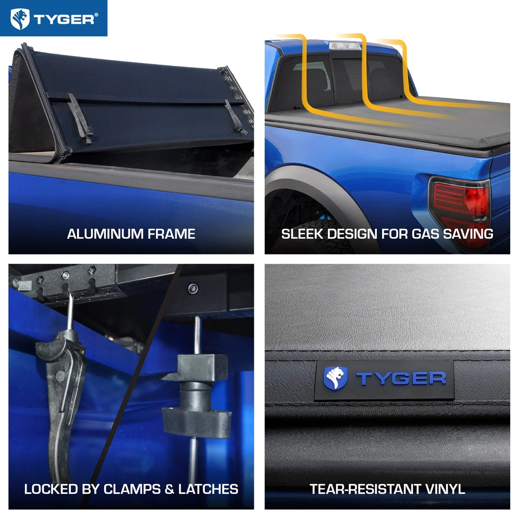 Soft Tri-fold Truck Bed Tonneau Cover Vinyl M808