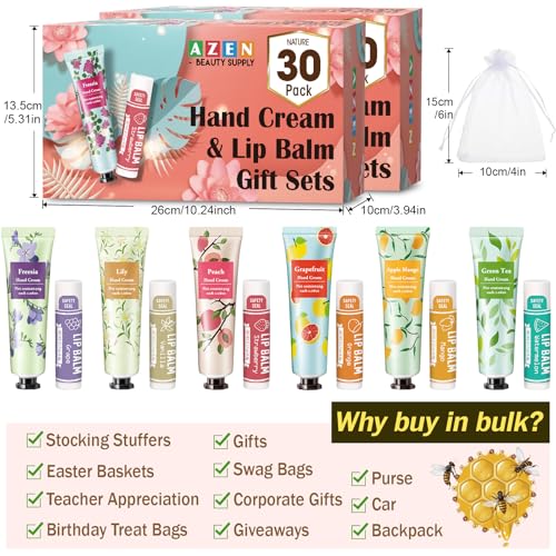 Hand Cream and Lip Balm Set with Organza Bag Y277872