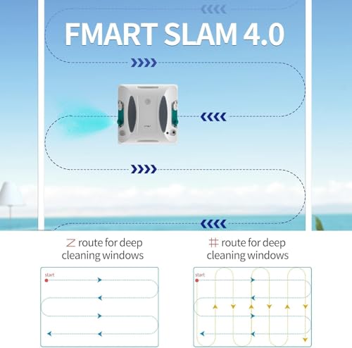 Window Cleaner Robot Double-Sided Spray Water 3800Pa Suction D836