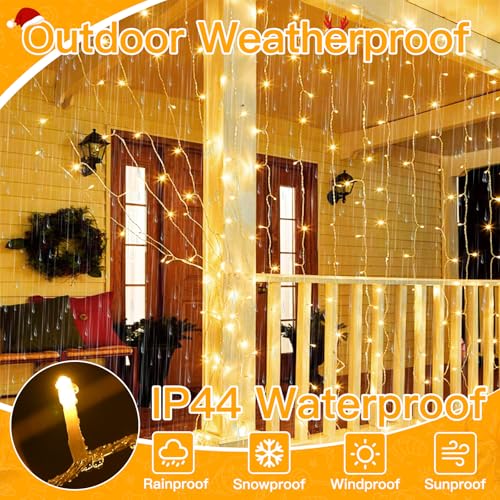 Warm White 300 LED Curtain Lights R3495