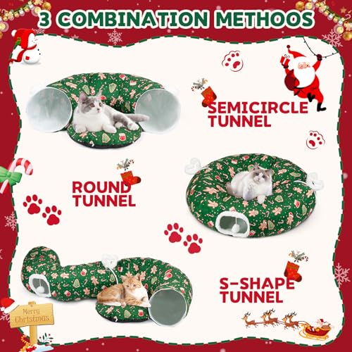 Cat Tunnel Bed Christmas Tree Skirt for Indoor Cats N915769