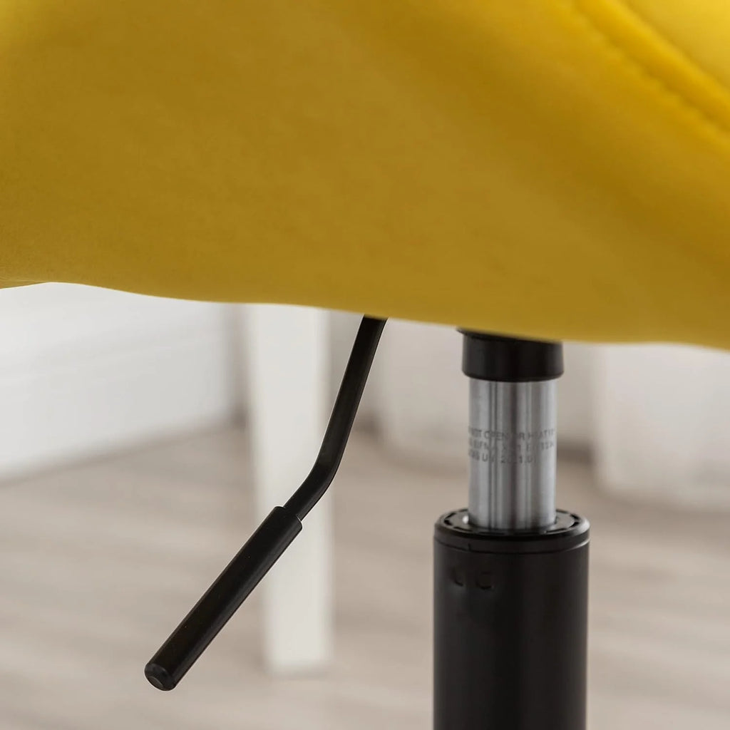 Yellow Tufted Adjustable Swivel Office Chair H4556